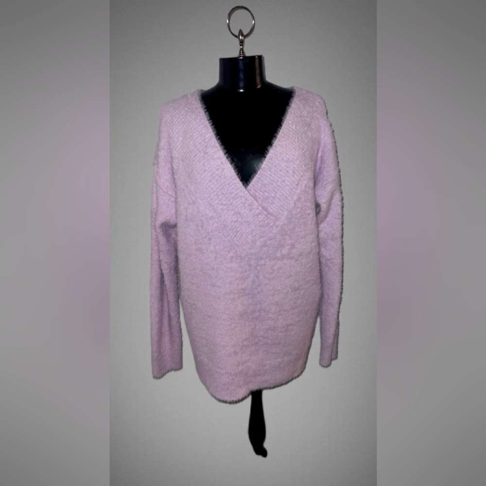 Purple v-neck sweater